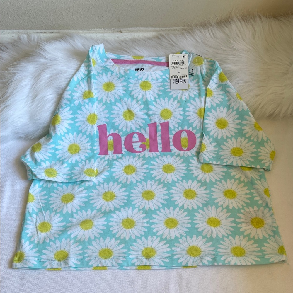 Epic Threads Girls Daisy Print fun  Graphic Print T-Shirt Various Sizes. NWT.